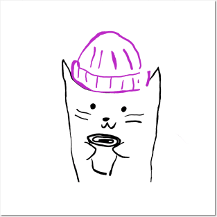 Cat In The Purple Hat Posters and Art